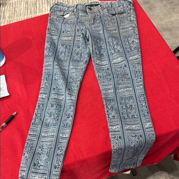 Free People Indigo Patterned Denim - Picture 1 of 5